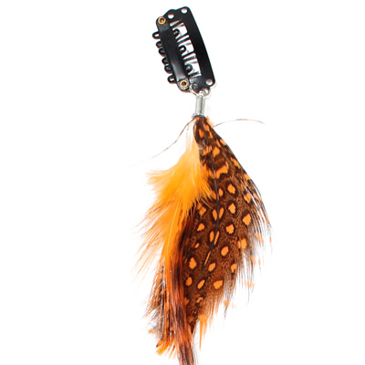 Zac's Alter Ego - Aprox. 40cm Polka Dot Feather Haarverlängerung - Orange